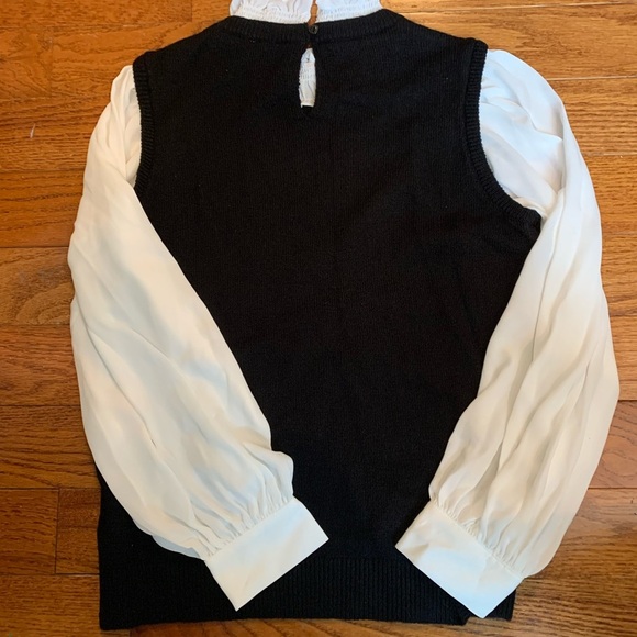 NWOT CeCeBlack Crew Neck Sweater with Ribbed Texture SZ-XS - Picture 7 of 8